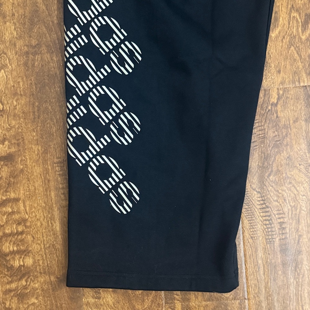 Adidas Club Black Graphic Logo Sweatpants Size L - Picture 9 of 16